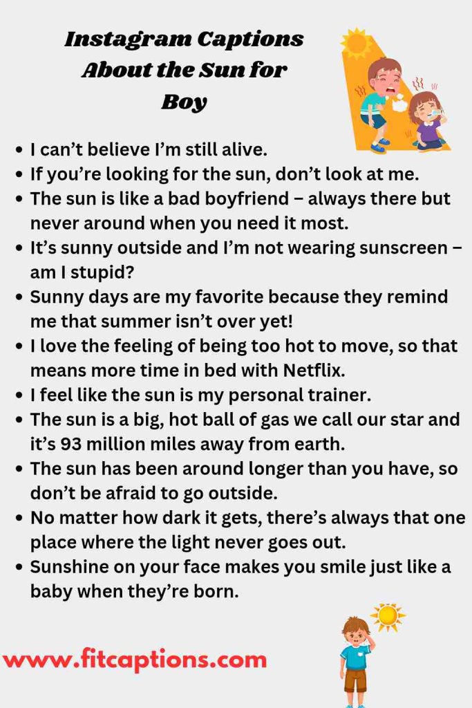 Instagram Captions About the Sun