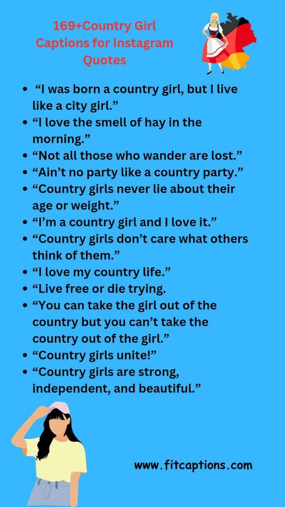 169Country Girl Captions for Instagram Quotes