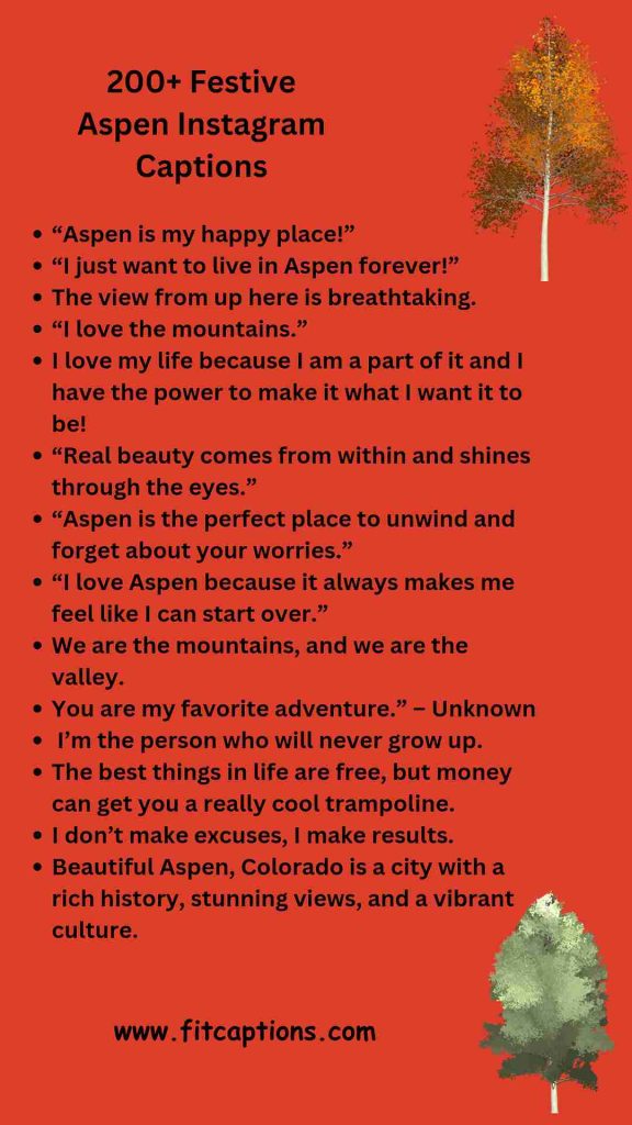 200 Festive Aspen Instagram Captions