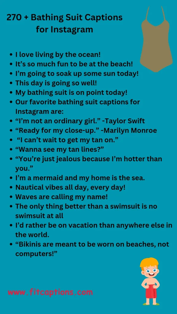 Unique Bathing Suit Caption for Instagram