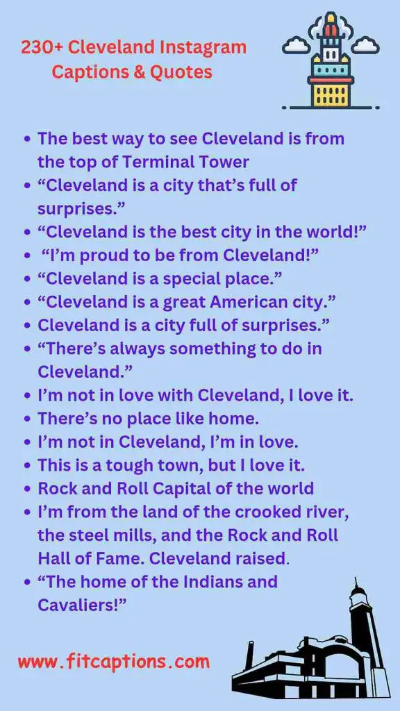 230 Cleveland Instagram Captions Quotes