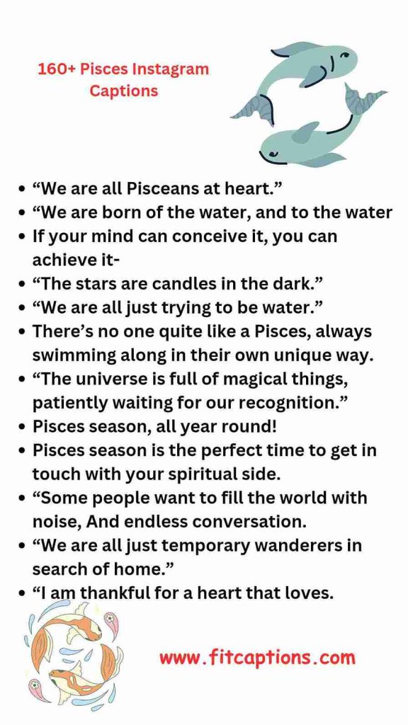 160 Pisces Instagram Captions