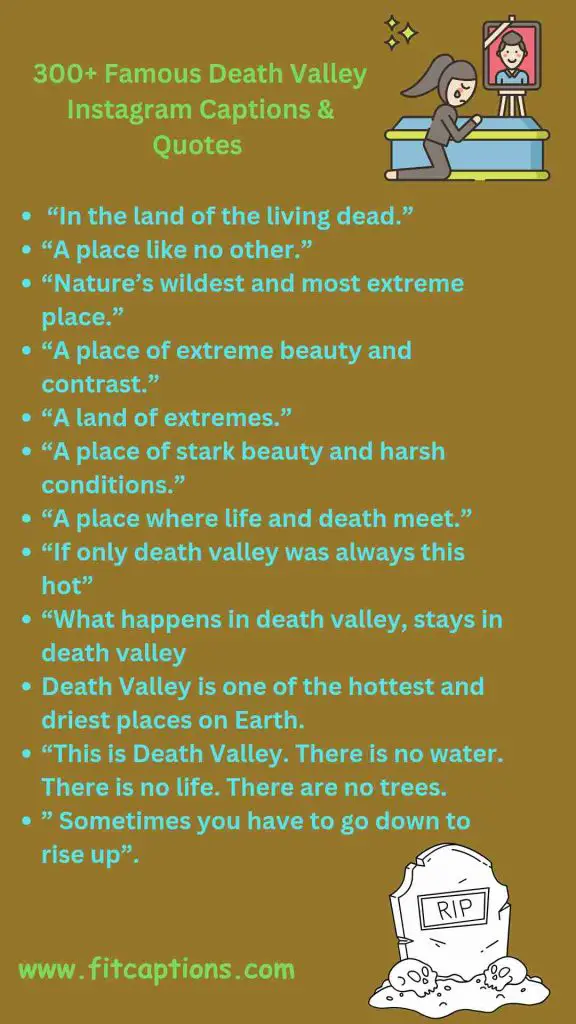 300 Famous Death Valley Instagram Captions Quotes