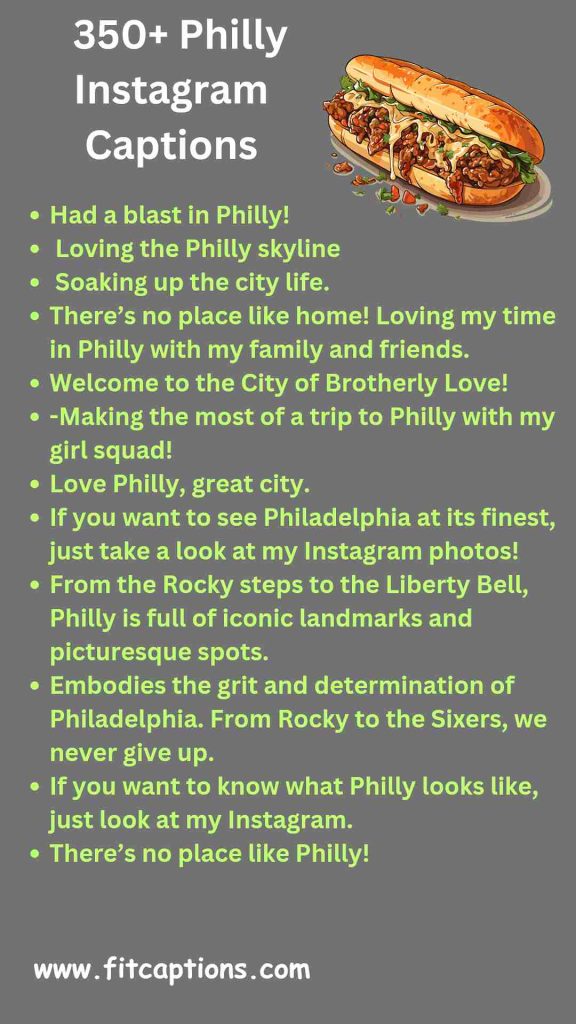 350 Philly Instagram Captions 11zon