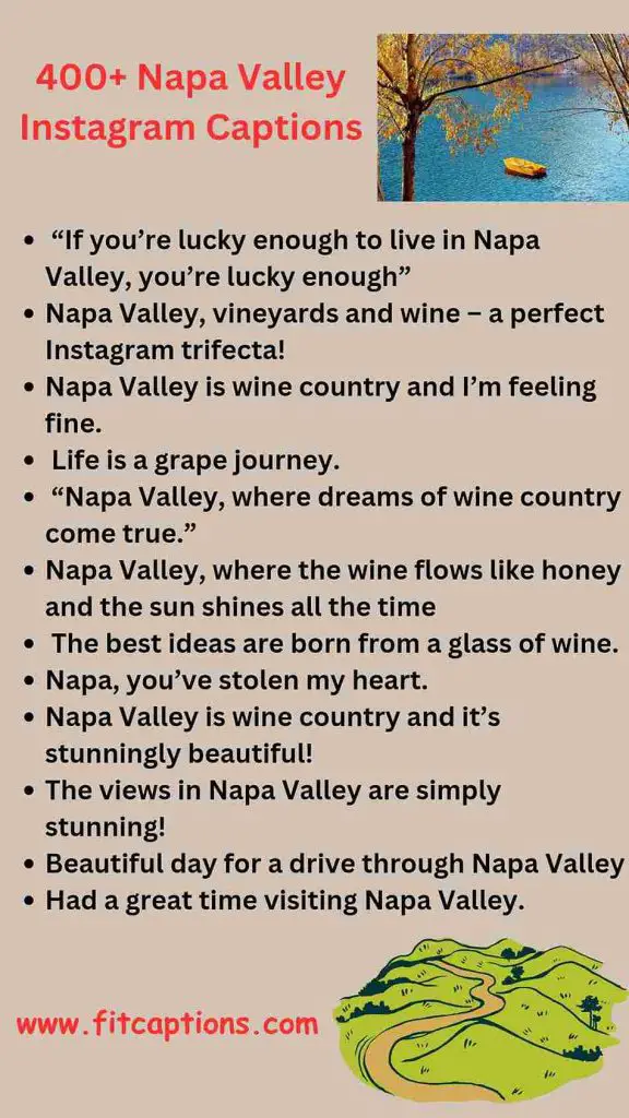 400 Napa Valley Instagram Captions 11zon