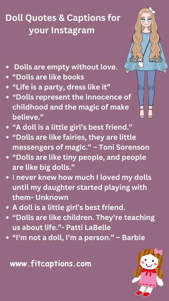 Doll Quotes Captions for your Instagram