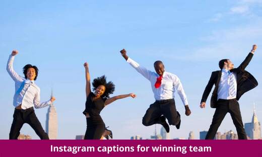 Instagram captions for winning team