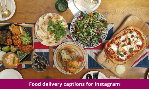 Food delivery captions for Instagram