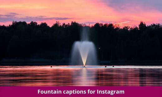 Fountain captions for Instagram