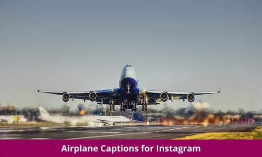 Airplane Captions for Instagram