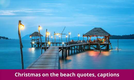 Christmas on the beach quotes and captions