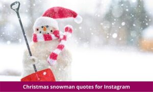 Christmas snowman quotes for Instagram