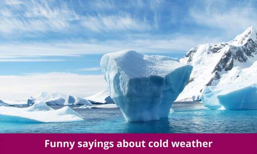 Funny sayings about cold weather