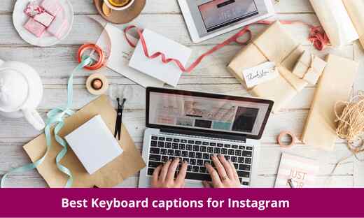 Keyboard captions for Instagram