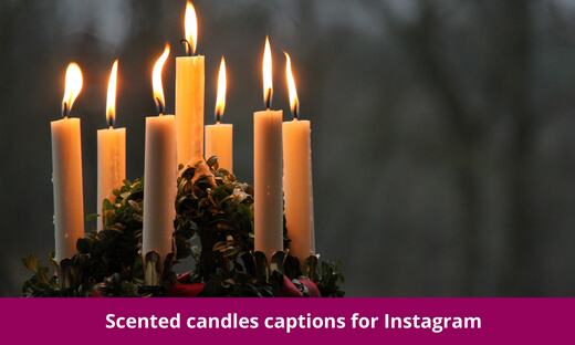 Scented candles captions for Instagram
