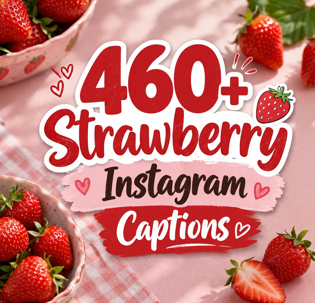 Strawberry Instagram captions