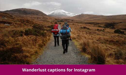 Wander captions for Instagram