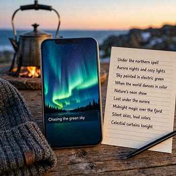 north lights captions for Instagram