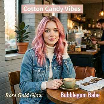 pink colour hair