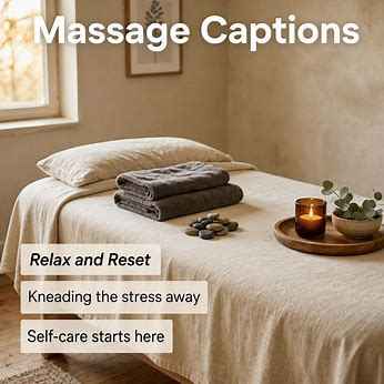 massage Instagram captions