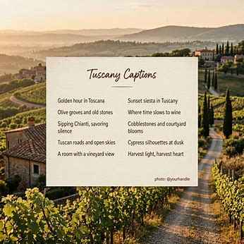 Tuscany Instagram Captions 1