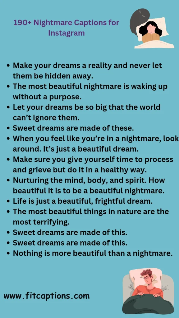 190+ Nightmare Captions for Instagram: Embrace the Darkness with These Eerie Quotes 1000021218