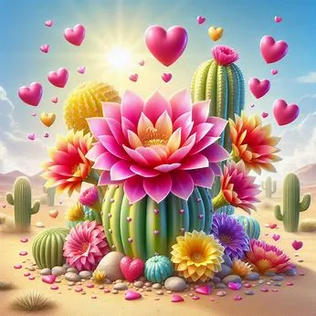 Blooming Cactus Love Puns
