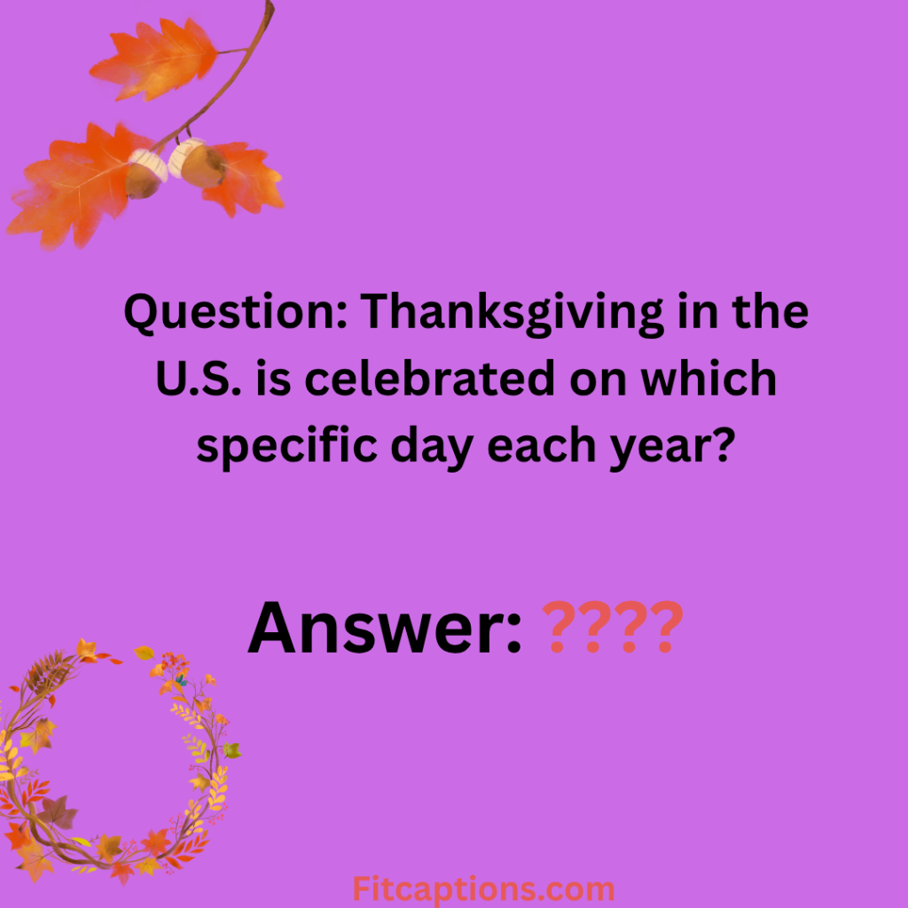 "Thanksgiving Trivia Questions and Answers"
