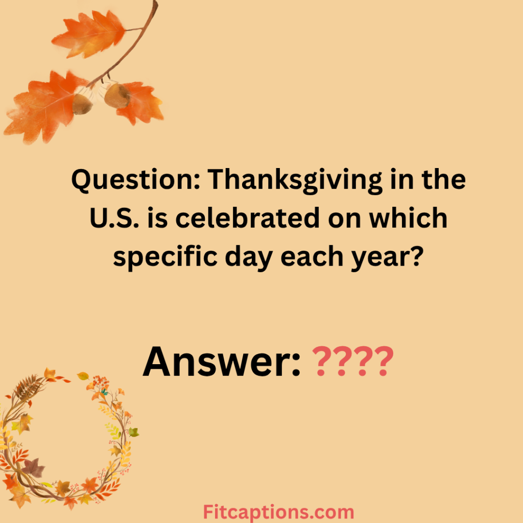 "Thanksgiving Trivia Questions and Answers"