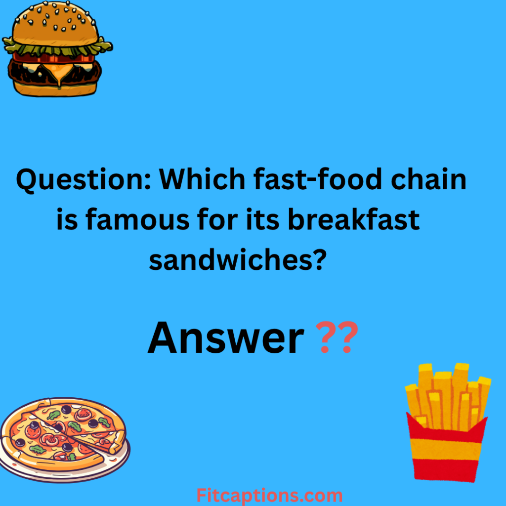 "Fast Food Trivia Questions and Answers "