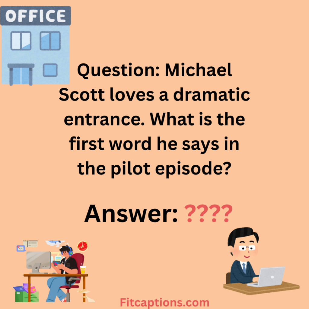 "The Office Trivia Questions and Answers"