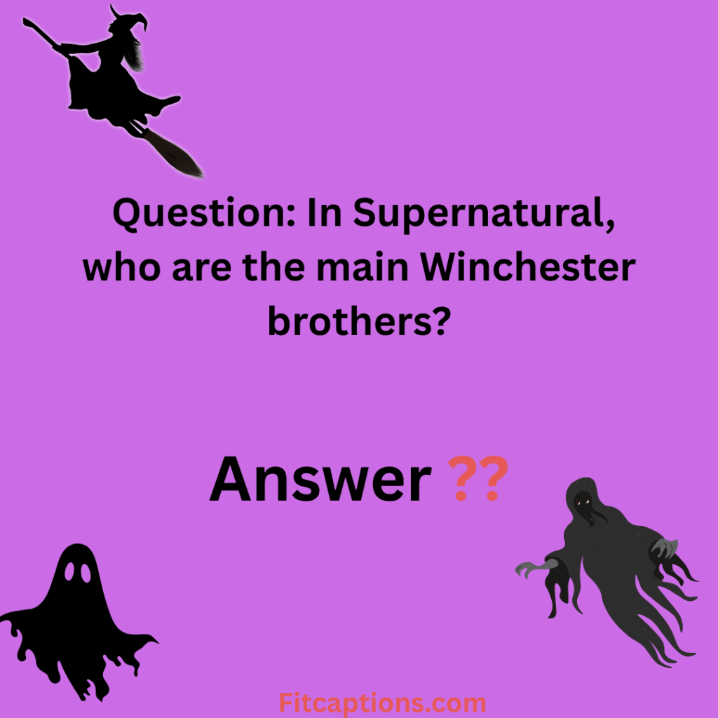 "Supernatural Quiz Trivia Questions and Answers'"