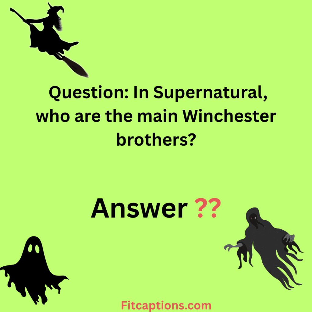 "Supernatural Quiz Trivia Questions and Answers'"