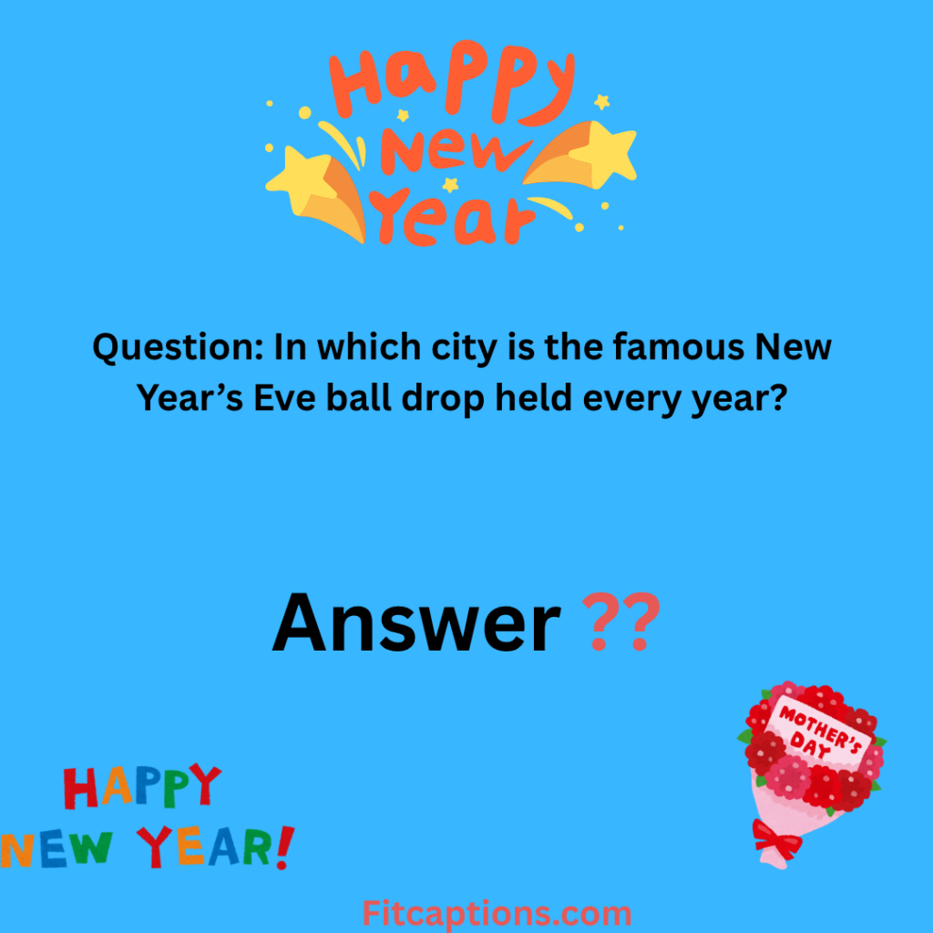 "New Year Trivia Fun Questions and Answers "