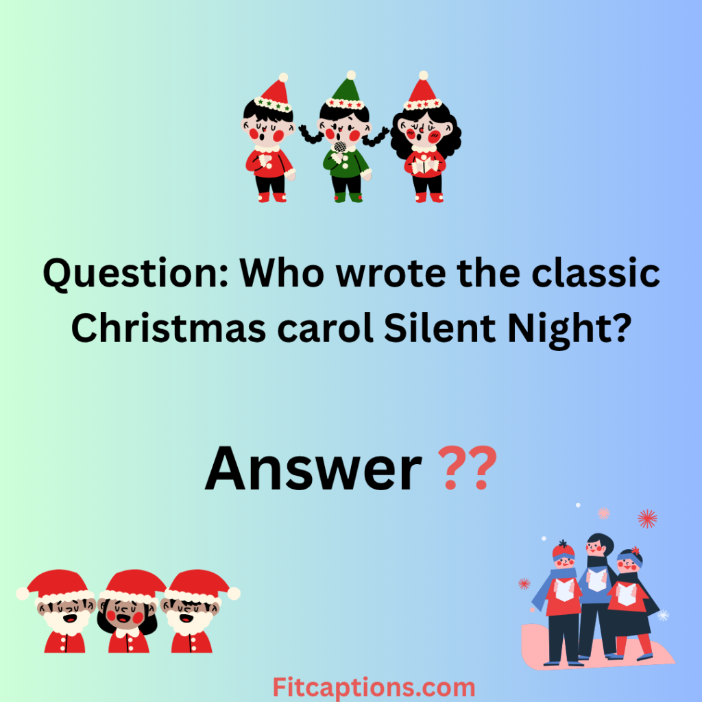 "Christmas Carol Trivia Questions and Answers"