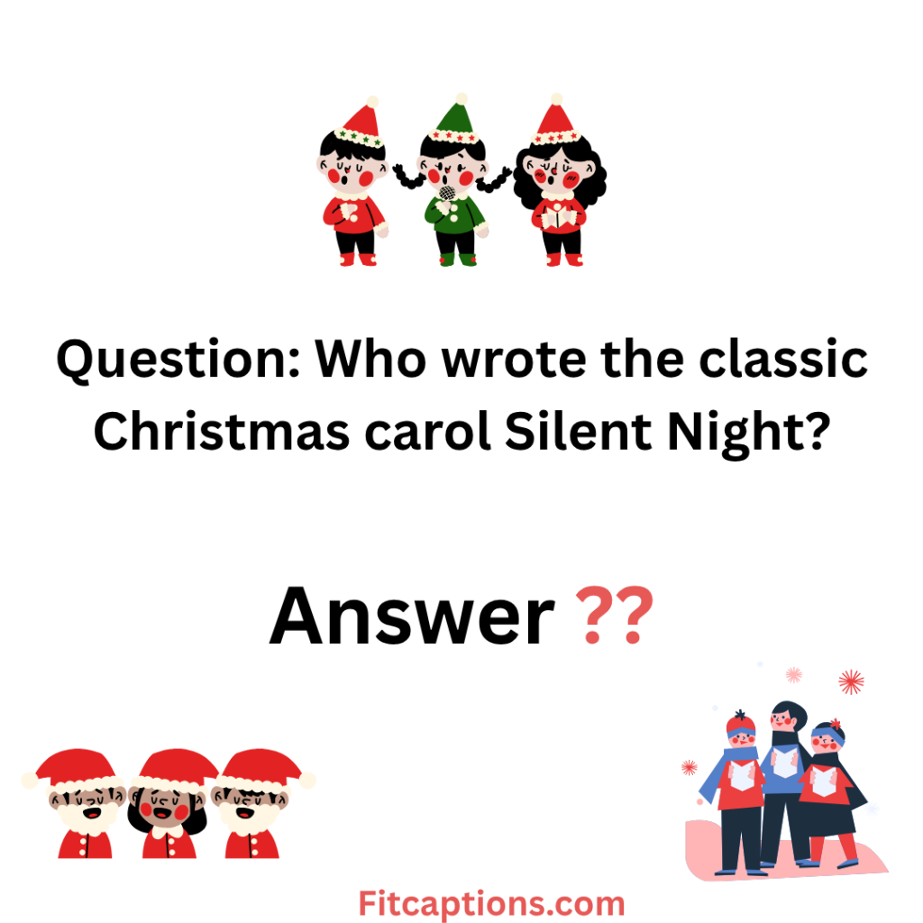 "Christmas Carol Trivia Questions and Answers"