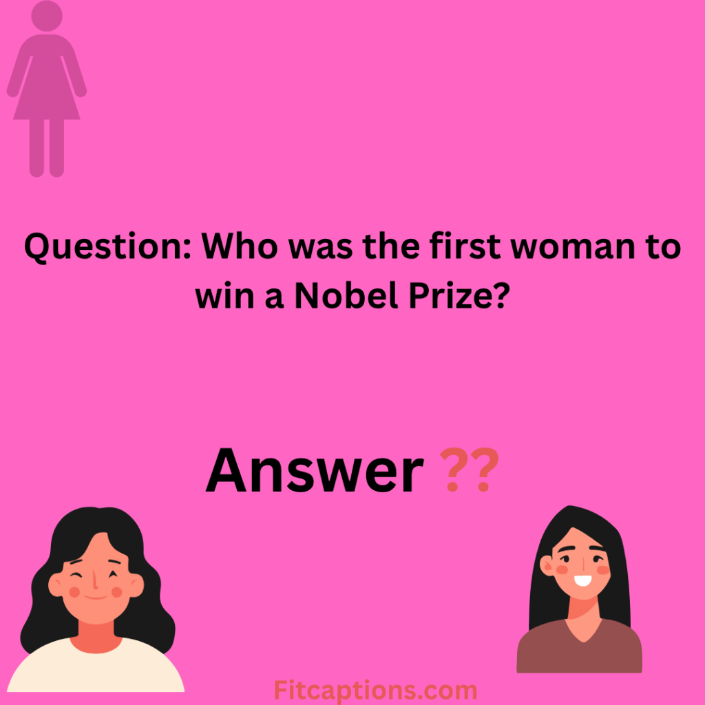 " Female Trivia Questions and Answers"