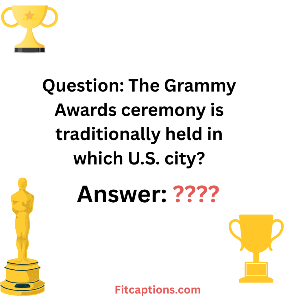 "Grammy Awards Trivia Questions and Answers"
