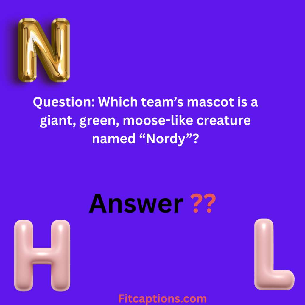 "NHL Trivia Questions and Answers"