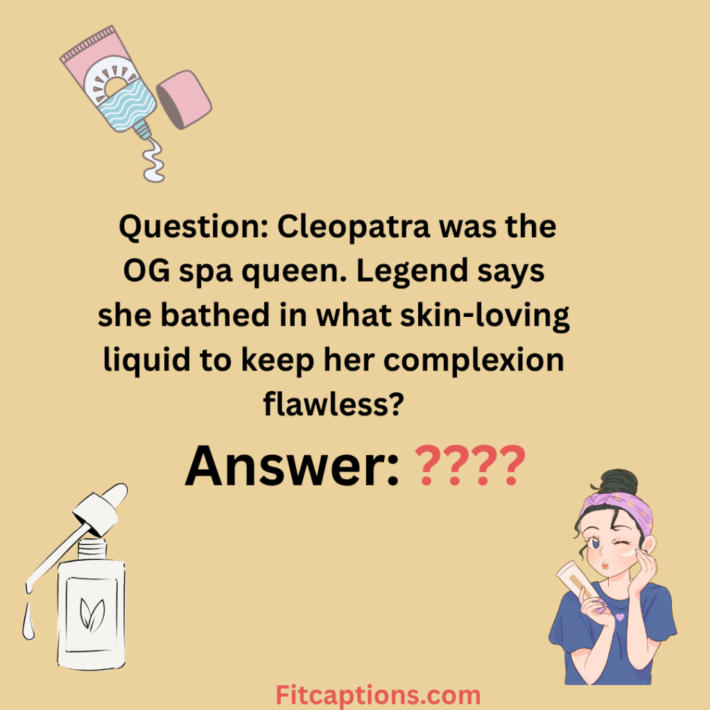 "Skincare Trivia Questions and Answers"