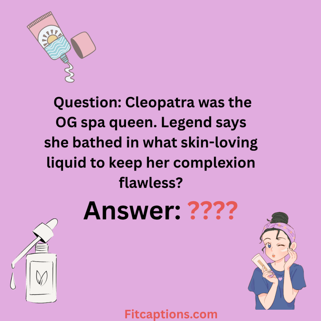 "Skincare Trivia Questions and Answers"