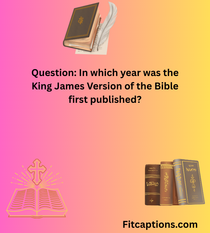 "KJV Bible Trivia Question and Answers"