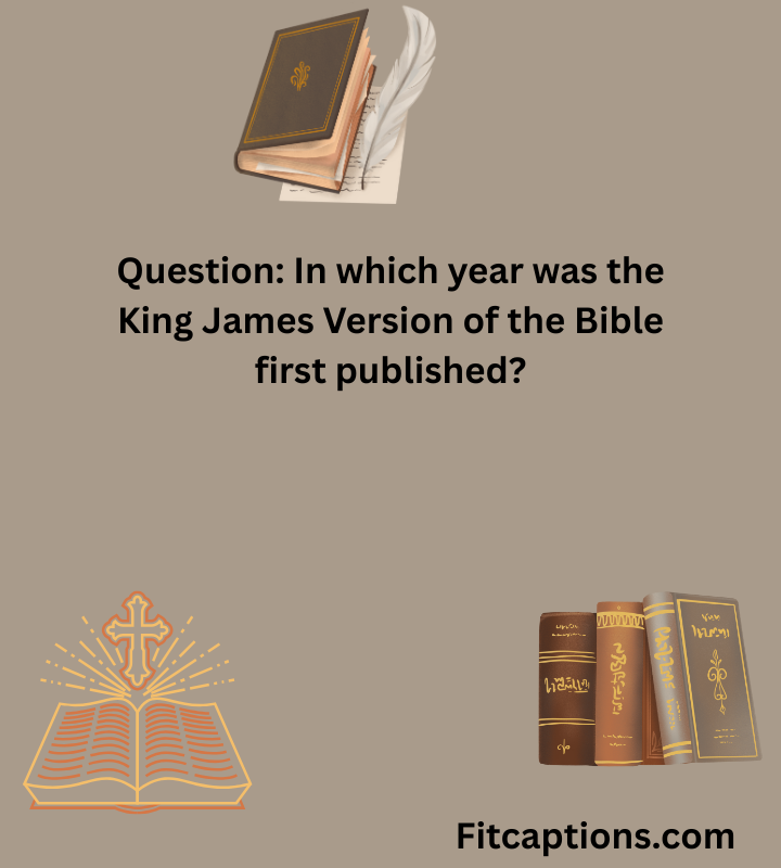 "KJV Bible Trivia Question and Answers"