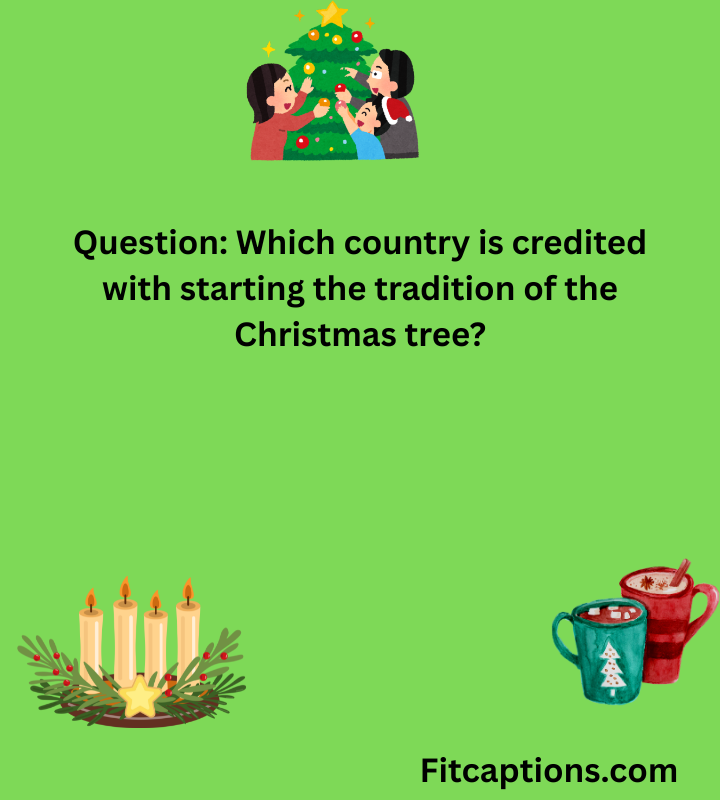 "Christmas Tradition Trivia Questions"