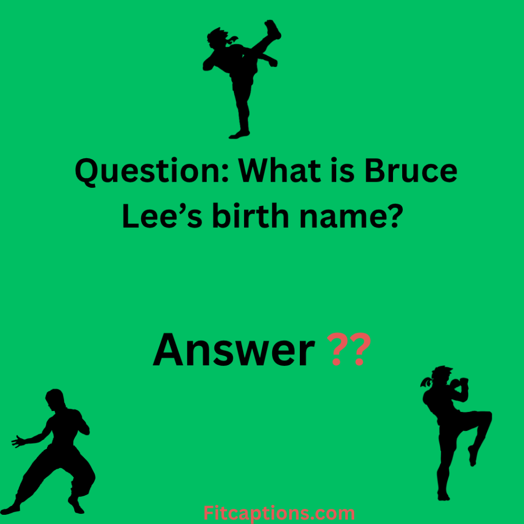 " Bruce Lee Trivia Questions and Answers "
