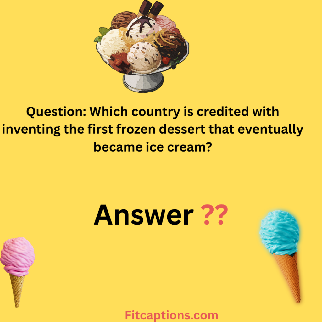 "Ice Cream Trivia Questions and Answers"