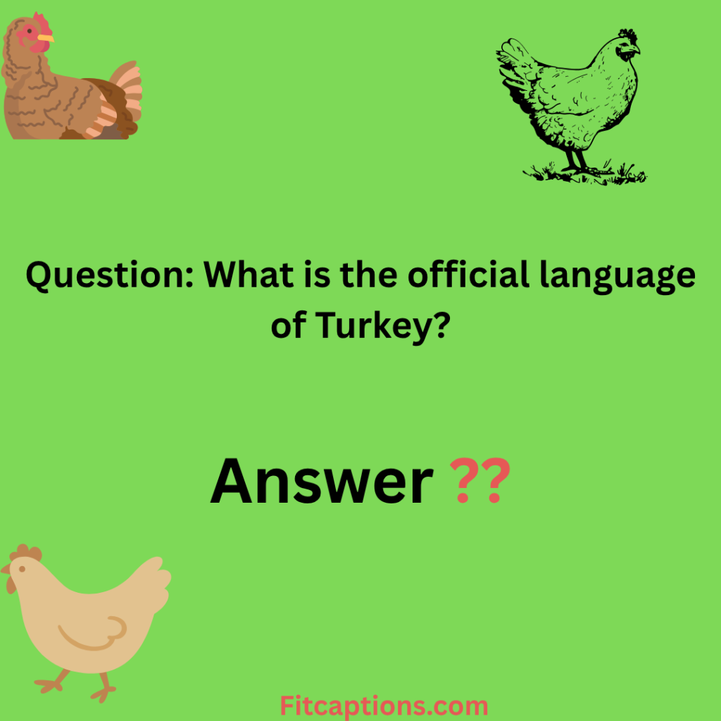 "Turkey Trivia Questions and Answers "