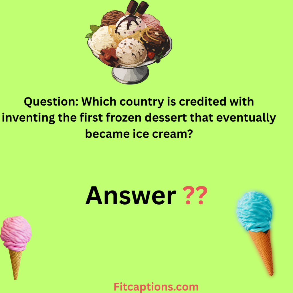 "Ice Cream Trivia Questions and Answers"