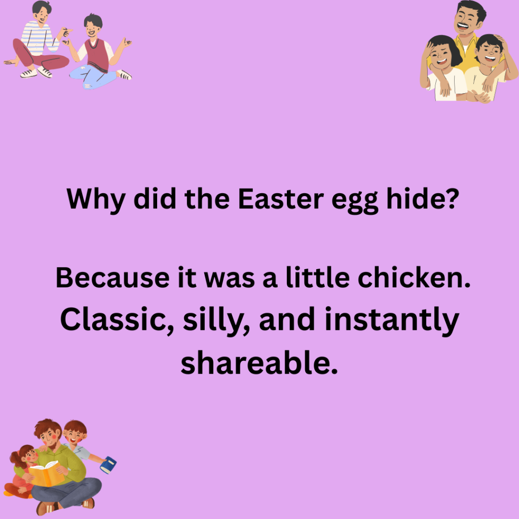 132+ Hoppy Easter Dad Jokes for the Whole Family (2026) I asked Santa why he loves his job so much. He said Honestly I just love the sleigh ride. Someone has to keep the holiday spirit flying high 23 1