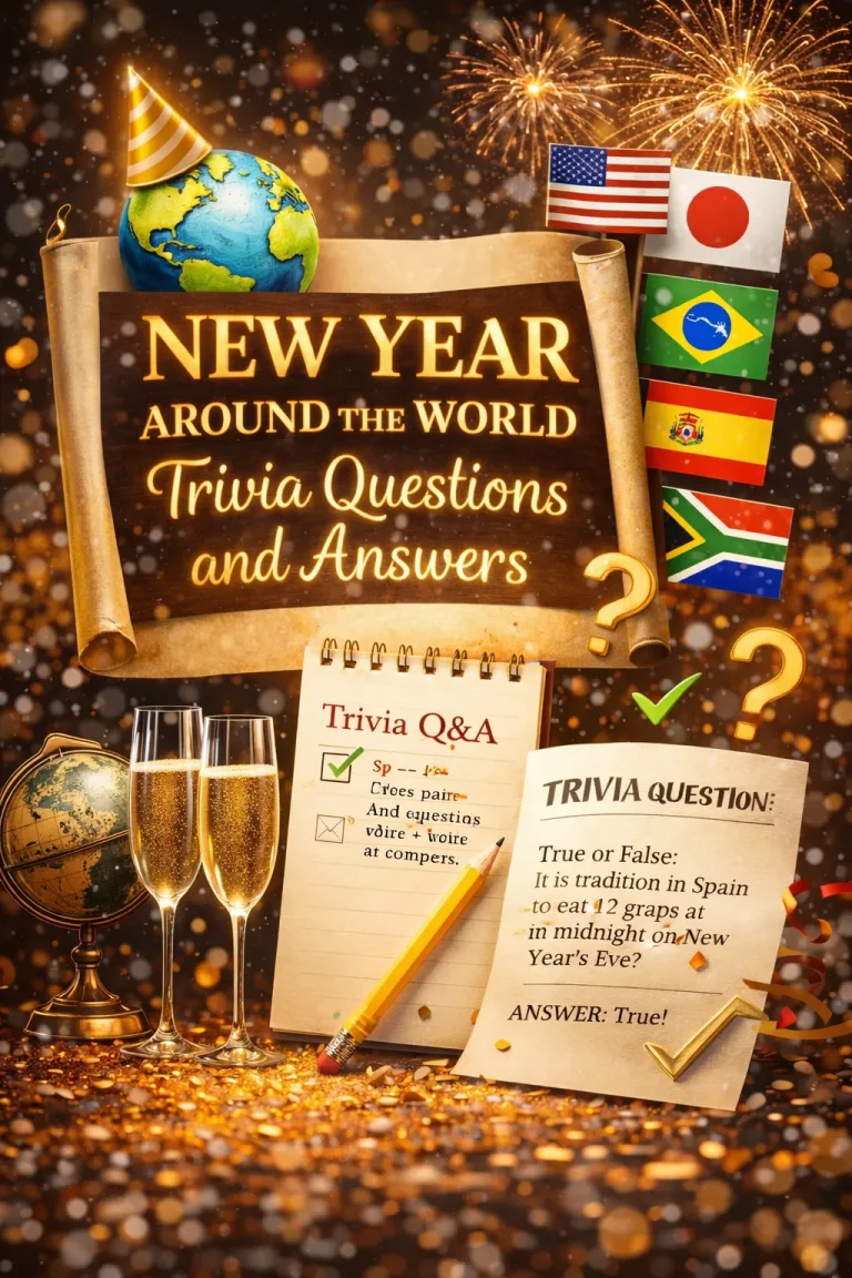 "New Year Around the World Trivia Questions and Answers"